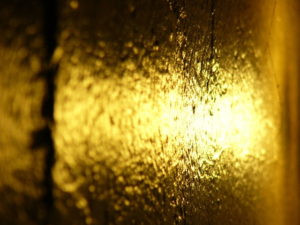 Detail of a lustrous gold bar.